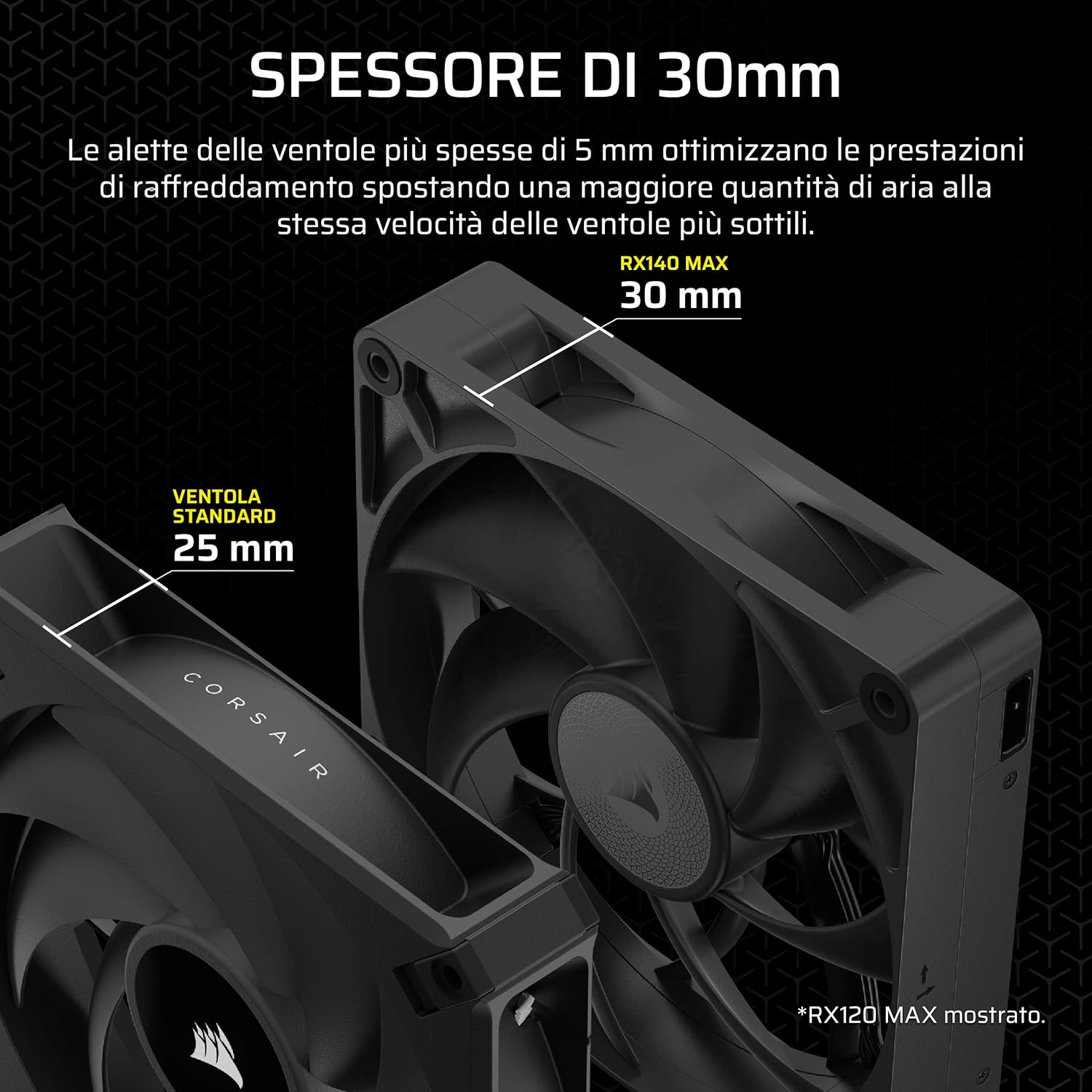 Thumbnail 2 de CORSAIR iCUE LINK RX140 MAX 140mm PWM ventola ad alta pressione statica