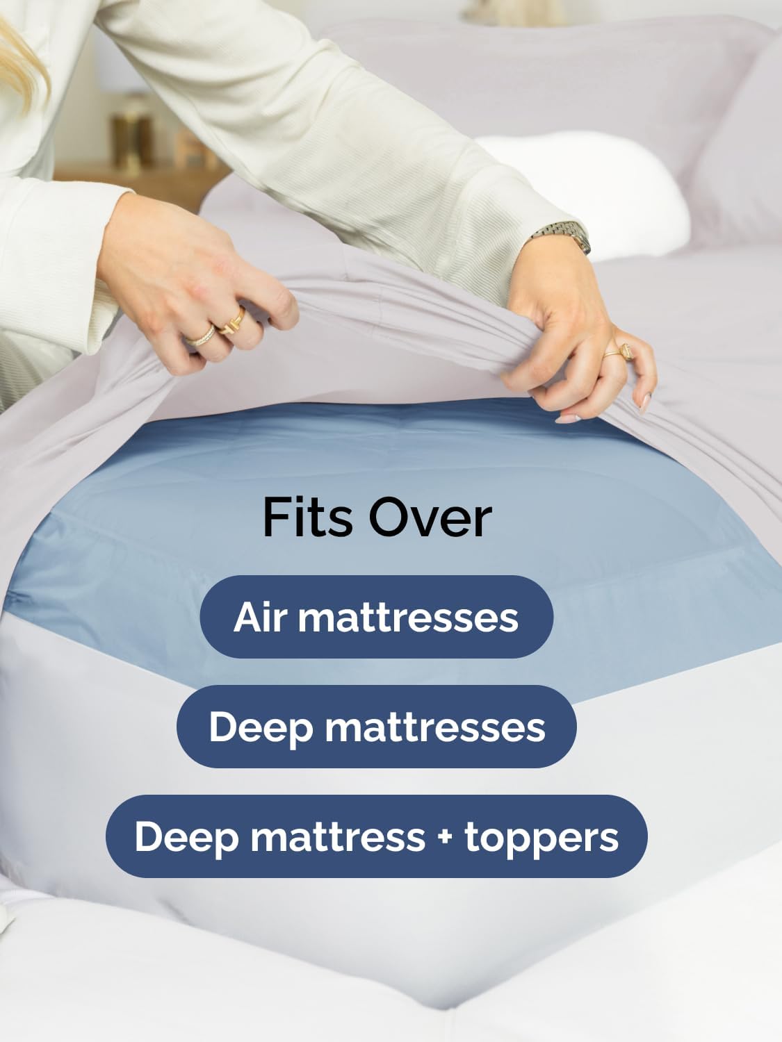 Thumbnail 5 de Extra Deep Queen Sheet Set - 4 Piece Breathable & Cooling Bedding for 18–24 Inch Mattresses