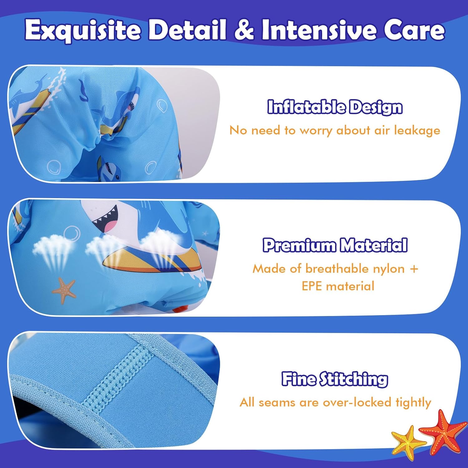 Detalle de MoKo Toddler Swim Vest with Arm Floaties (Kids 13-30/20-50/22-66 lbs)