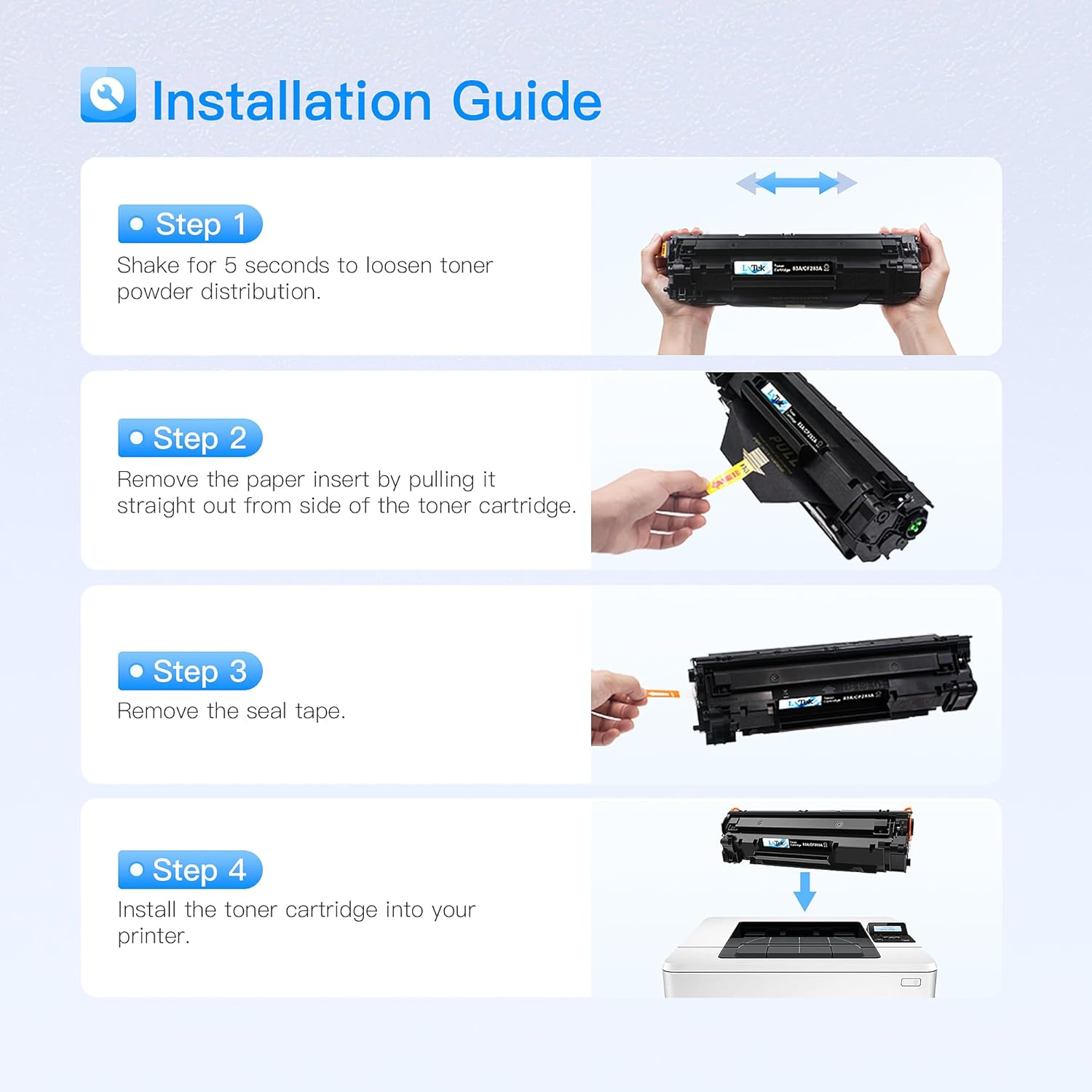 Thumbnail 4 de LxTek 83A Toner kompatibel CF283A – 2er-Pack schwarz für HP LaserJet Pro M125/M127/M201/M225