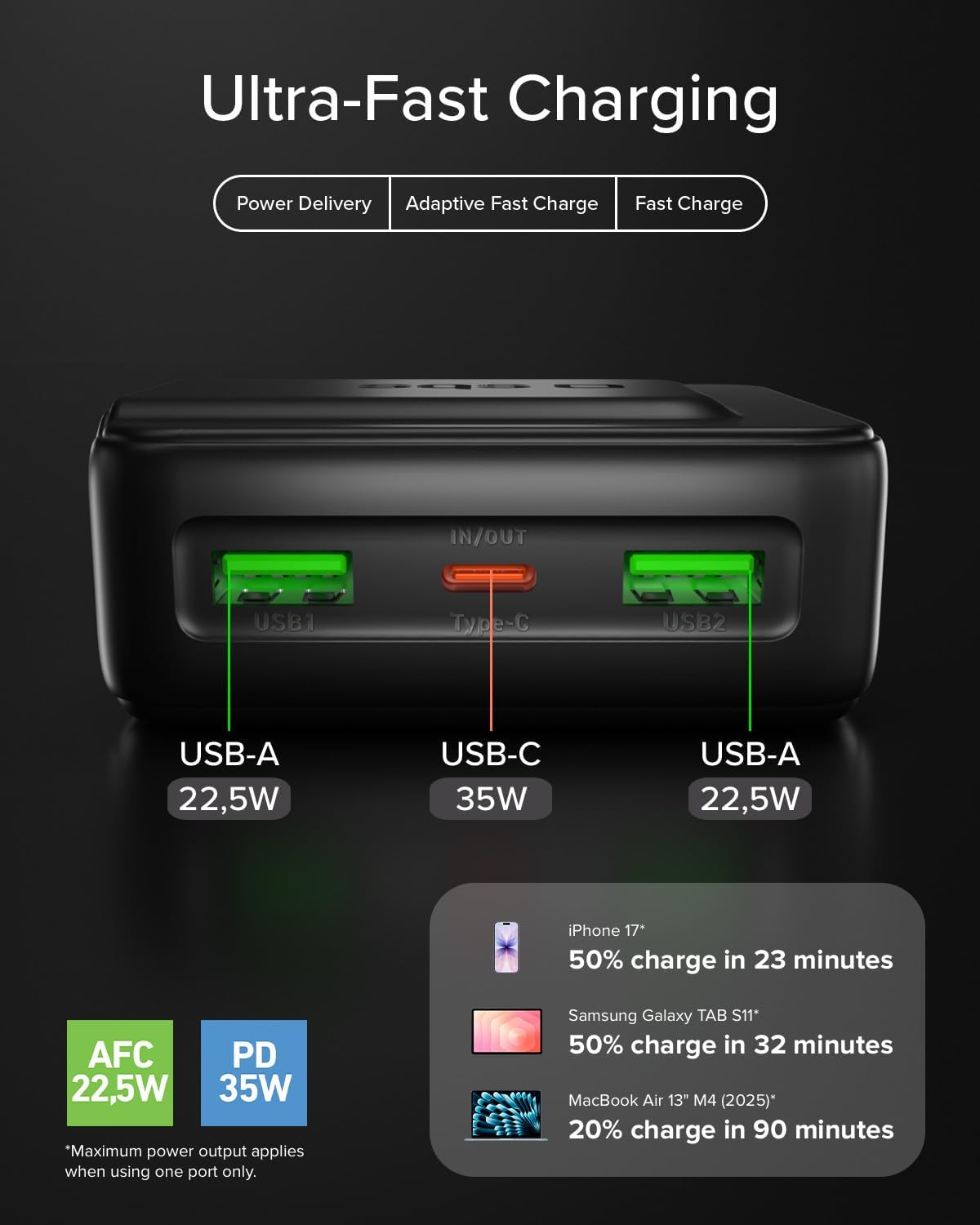Thumbnail 6 de SBS Pulse Power HD 35W, Power Bank 10000mAh avec écran LCD et charge rapide