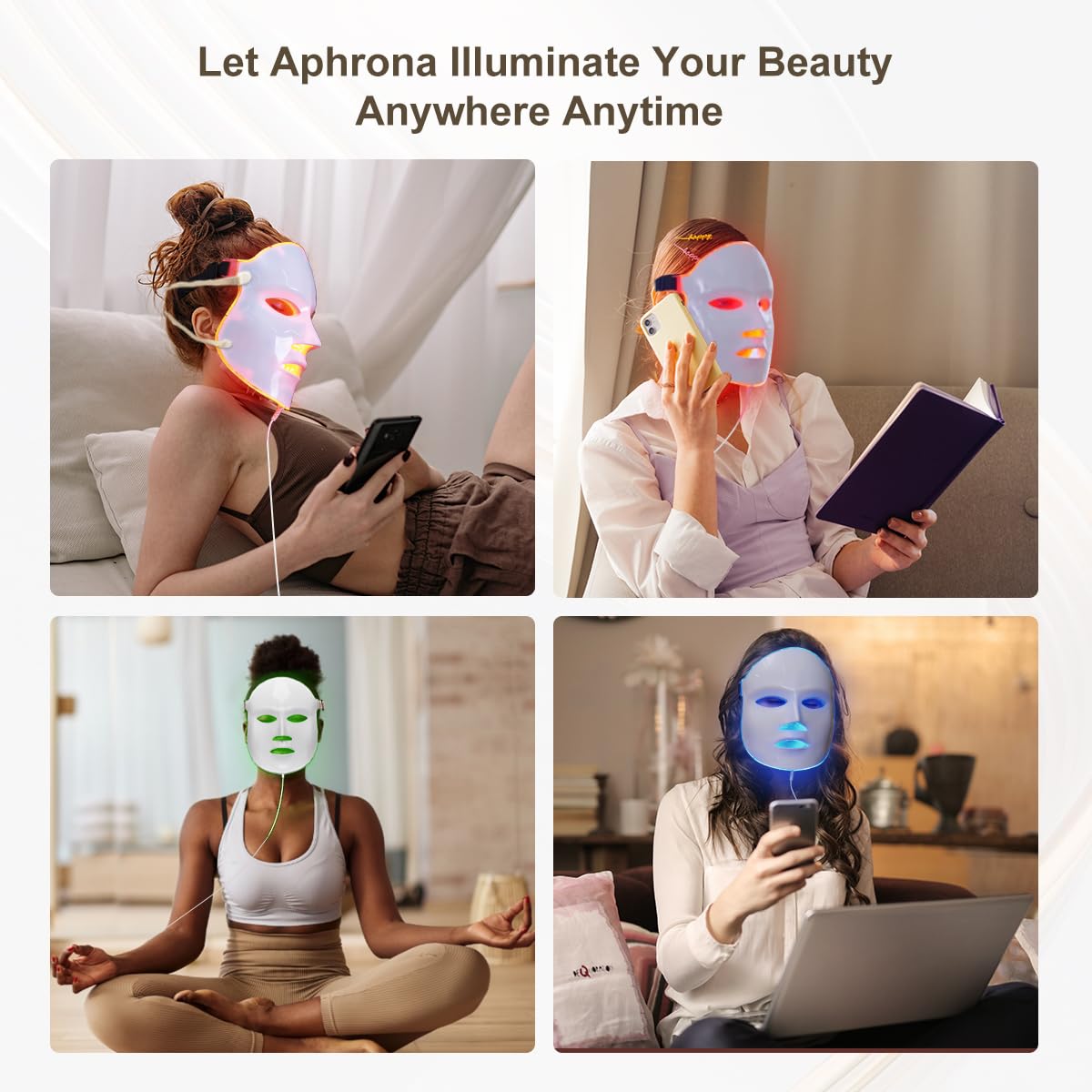 Thumbnail 6 de Aphrona MOONLIGHT PRO LED Facial Mask 7-Color ðŸŽ
