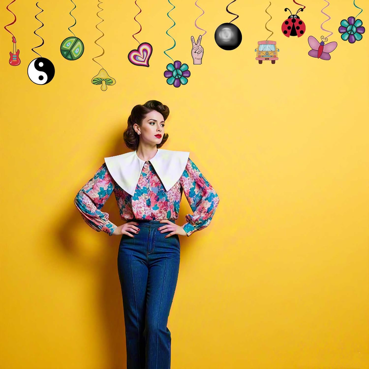 Detalle de 60s Party Hanging Swirls, PVC