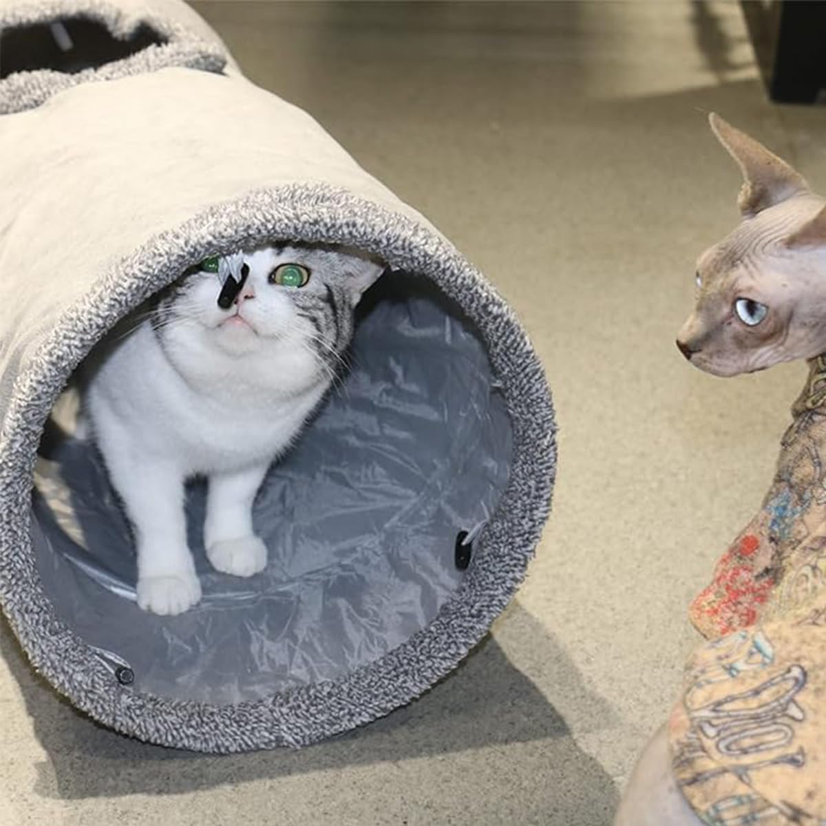 Detalle de ZYYRSS collapsible cat tunnel 30x130cm