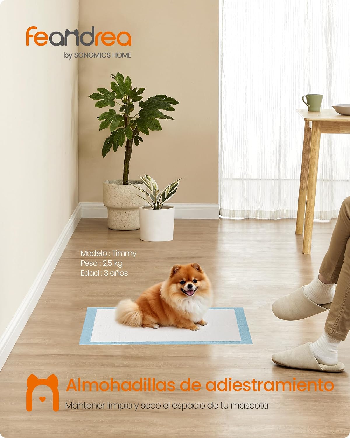 Detalle 2 de FEANDREA PTD60B 100 almohadillas 60x60 cm