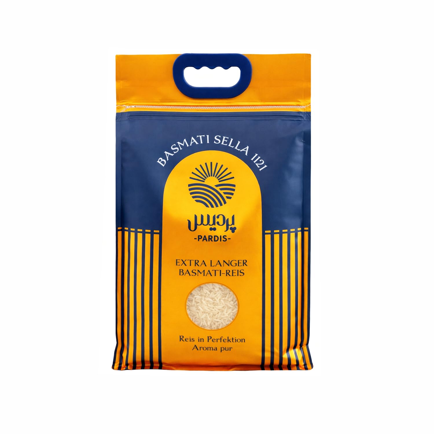 Pardis Basmati Reis 4,5 kg – Premium Extra Langkorn, aromatisch & duftend, wiederverschließbarer Beutel