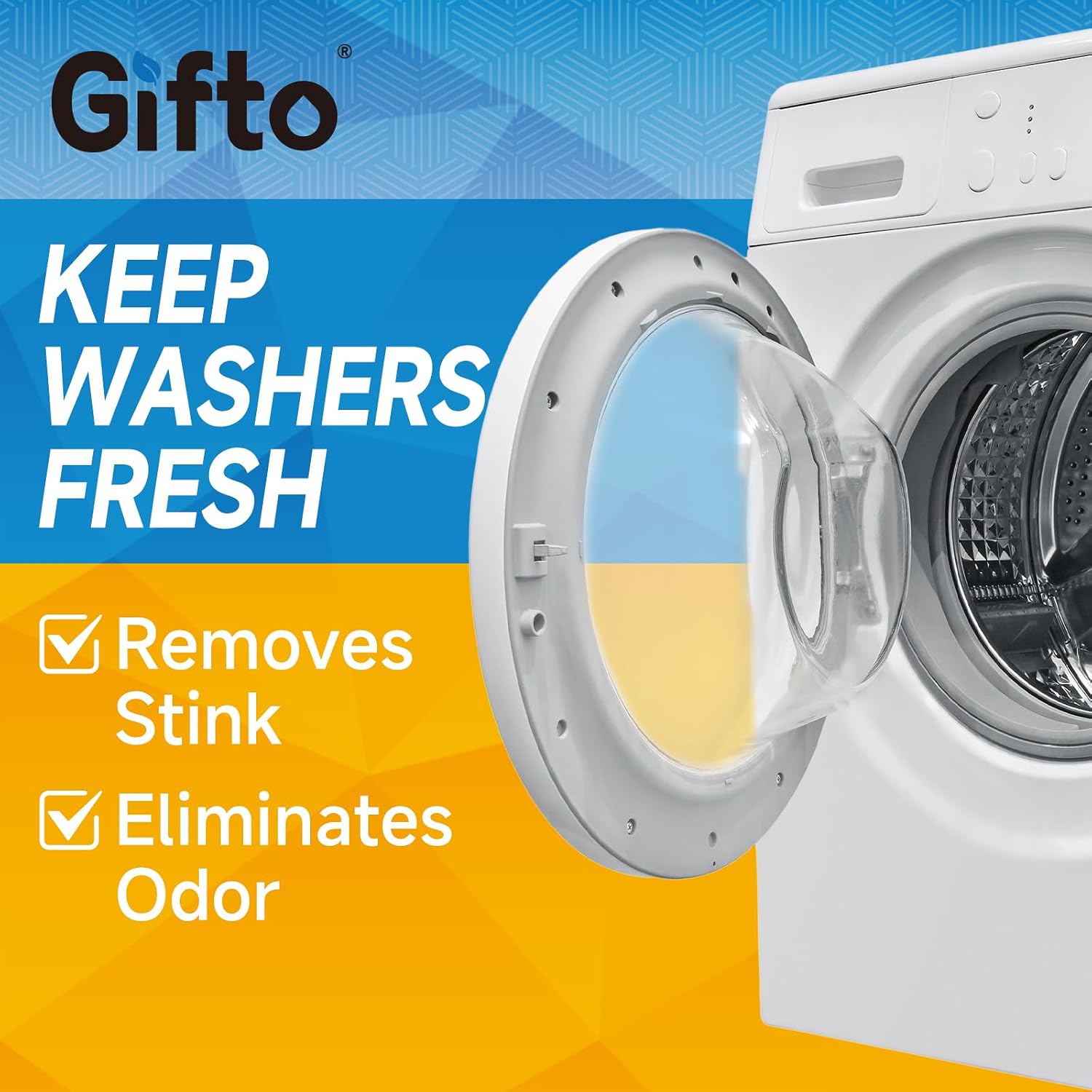 Detalle de Gifto Washing Machine Cleaner Tablets, 15 Count, HE Compatible, Septic Safe