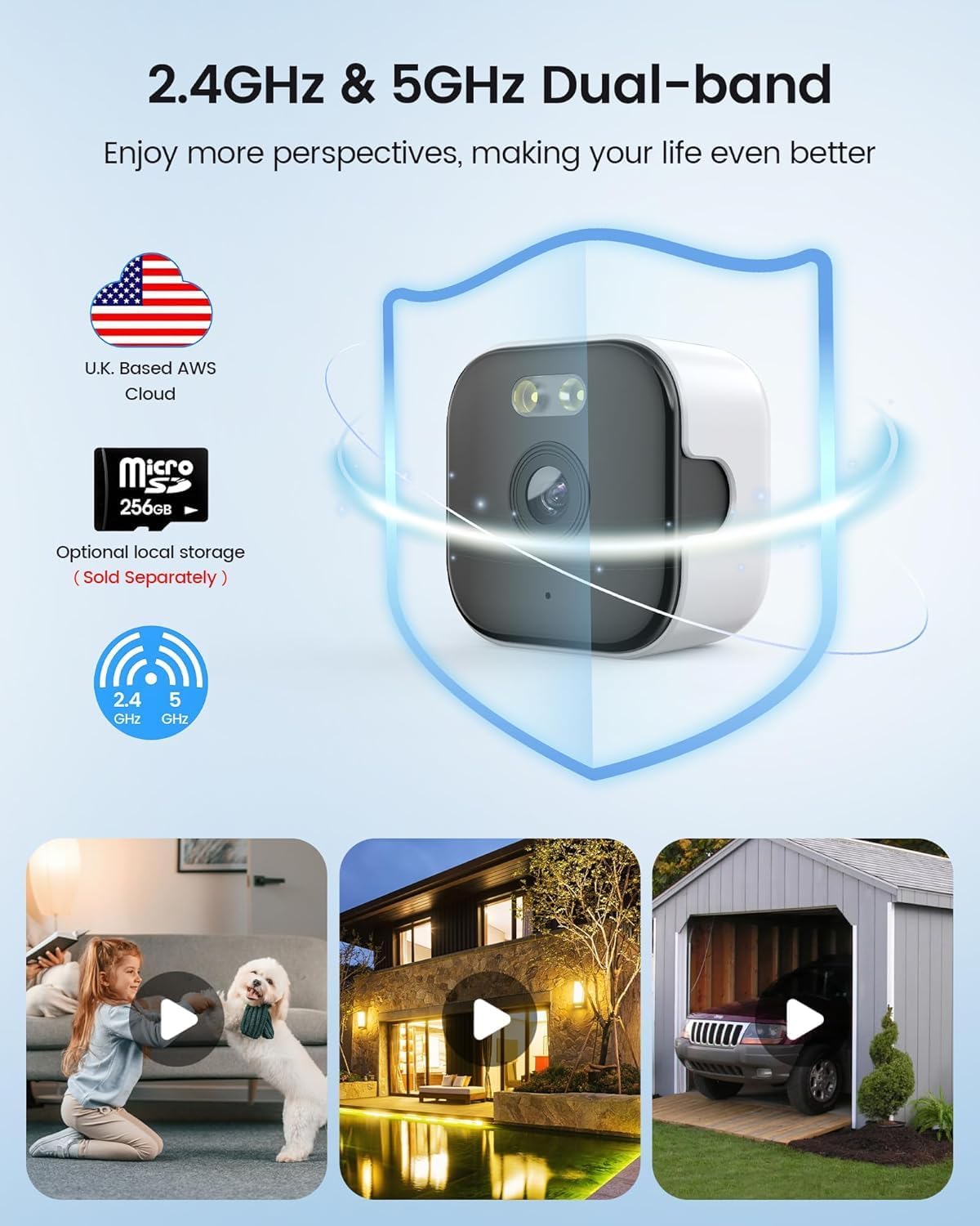 Thumbnail 5 de Aqash Window Security Camera 2 Pack: 2K 3MP, 5GHz WiFi, Night Vision for Looking Outside