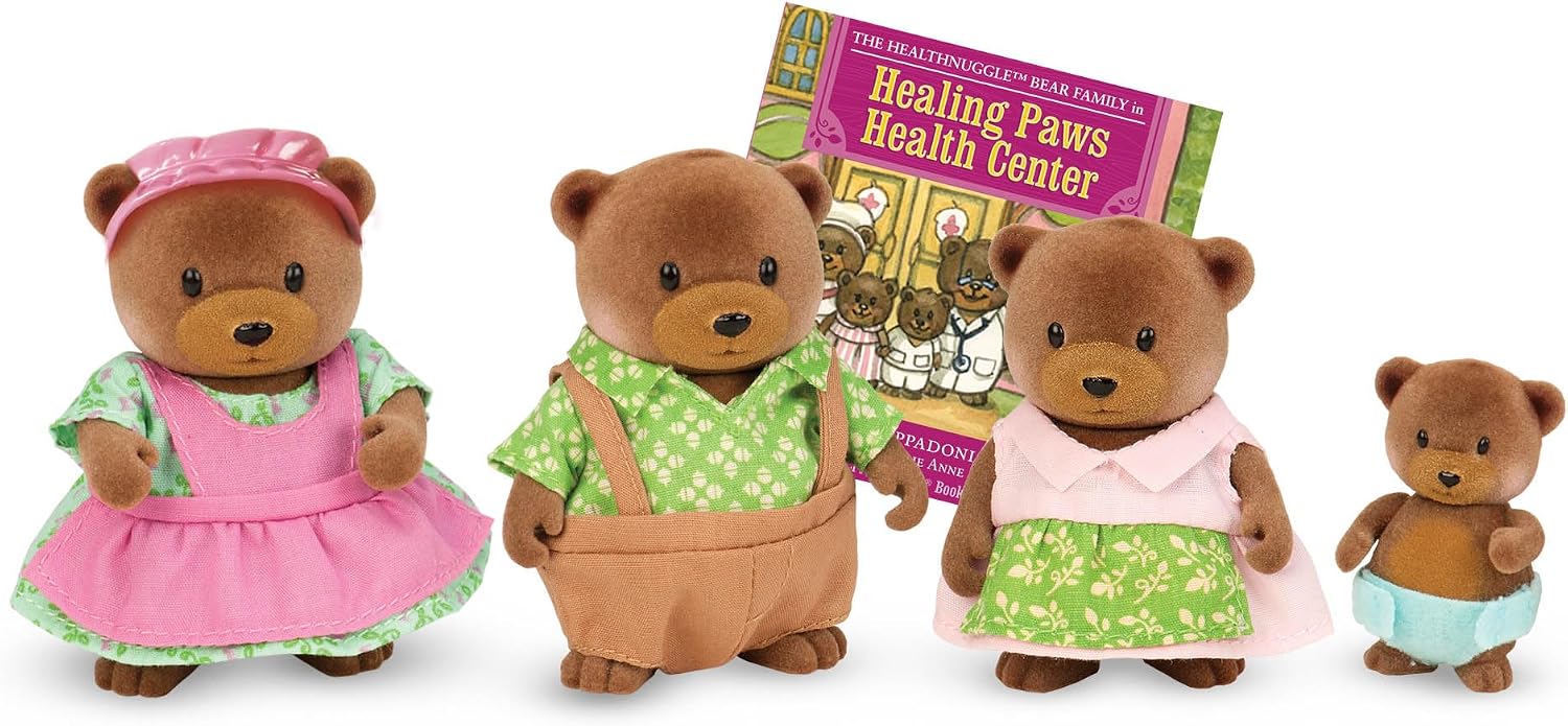 Detalle de Li’L Woodzeez Battat Santénuggle Bear Family – figurines d’ours pour jeu d’imagination (dès 3 ans)