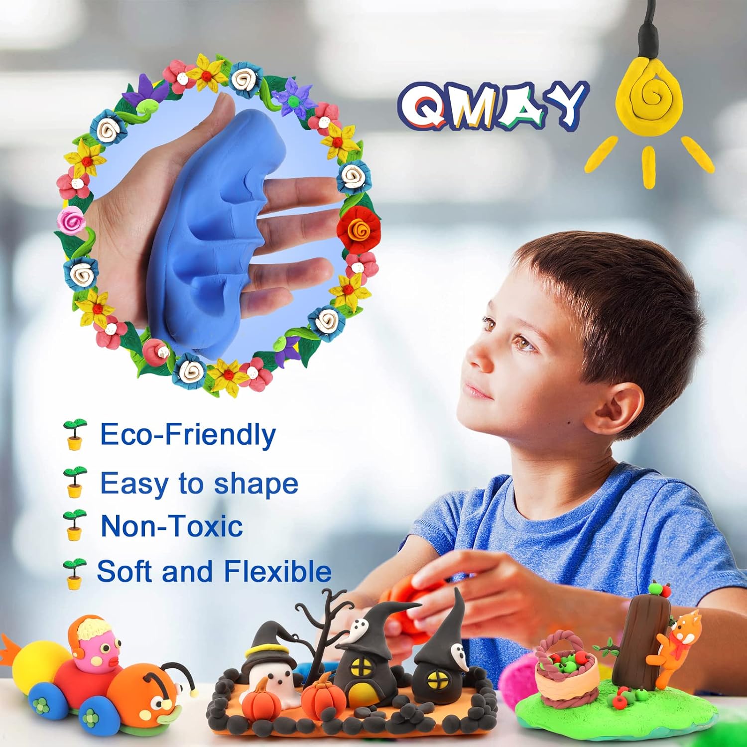 Thumbnail 5 de QMAY Air Dry Clay 48 Colours Pack