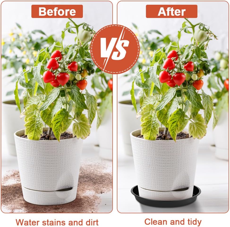 Thumbnail 3 de vsshe 5 Pack Plant Saucers, 20cm Round Drip Trays for Indoor & Outdoor Plants