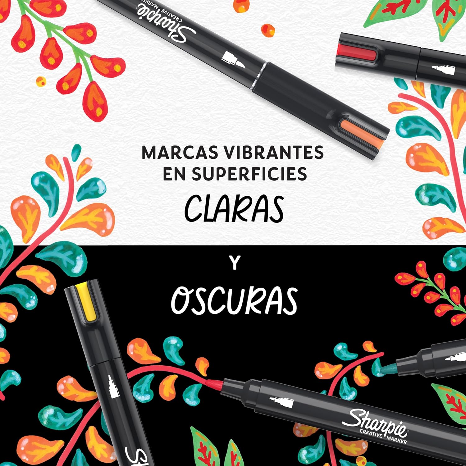 Thumbnail 3 de Sharpie Marcadores Creativos Acrílicos Punta Pincel Rosa 6 Piezas 🎨