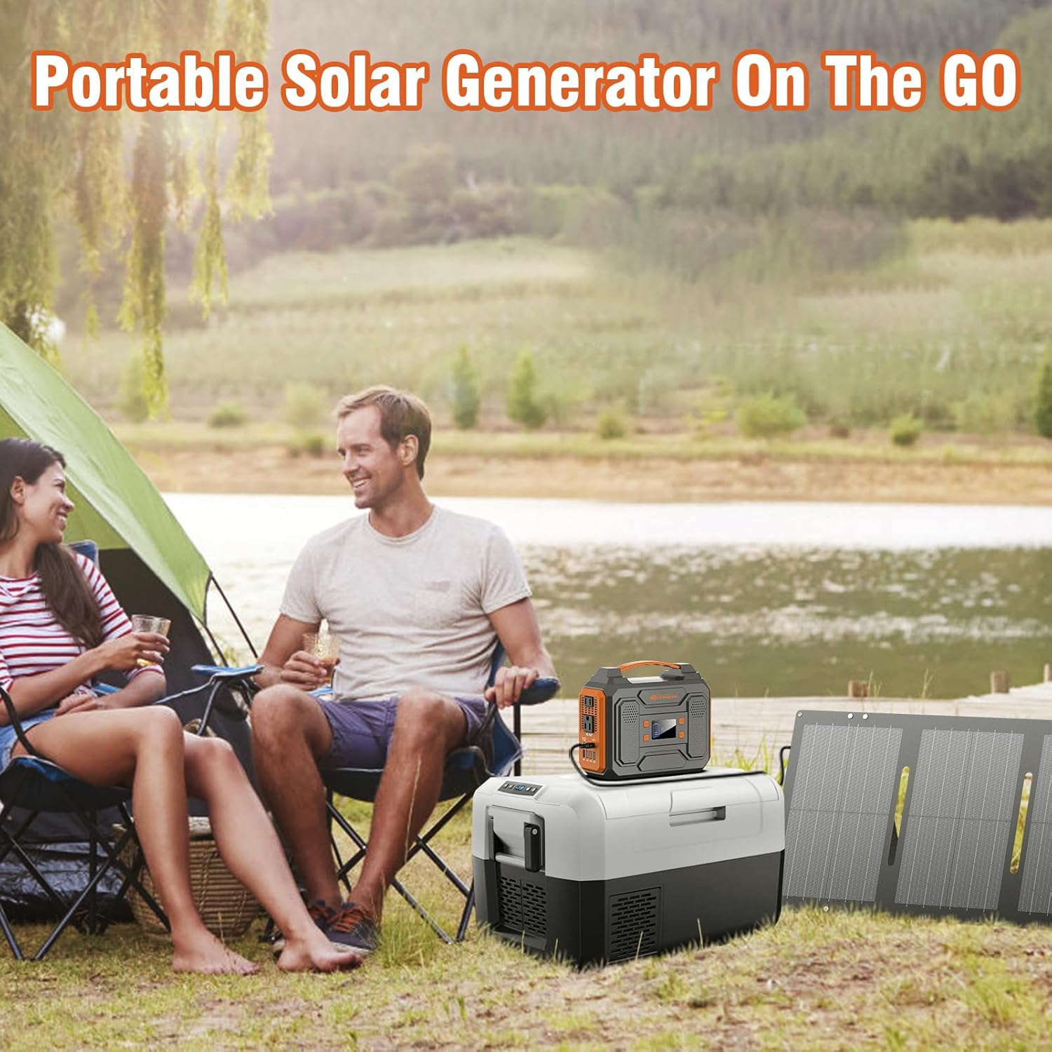Detalle de ZeroKor R200 Portable Power Station, 280Wh, 300W, with 60W Solar Panel