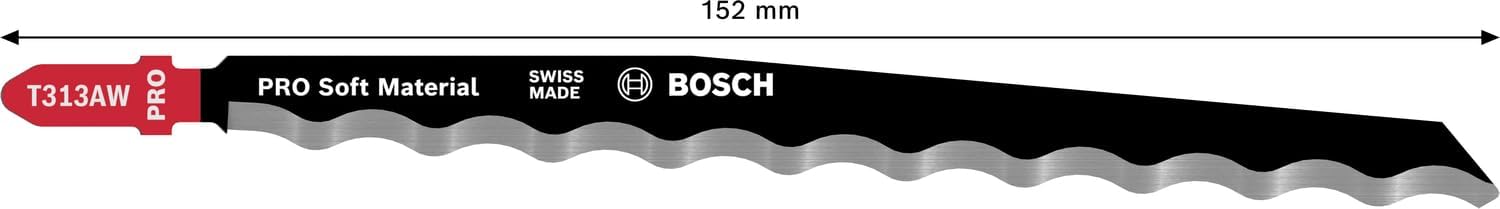 Detalle 2 de Bosch PRO Soft Material T313AW-sticksågblad för mjuka material, 152 mm