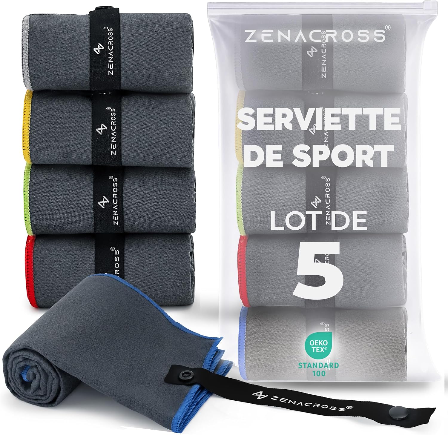 Detalle de ZENACROSS Serviette Sport Microfibre 40x77 cm