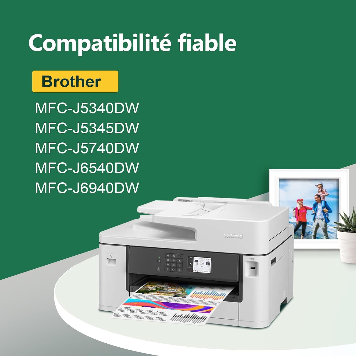 Detalle de KingJet LC422XL Lot de 12 cartouches d'encre compatibles Brother LC422XLVAL pour imprimantes MFC-J5340DW, J5740DW et J6940DW