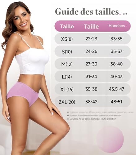 Thumbnail 6 de TANSTC Ensemble Cadeau Culottes Femme – 6 Couleurs – Emballage Premium, XL
