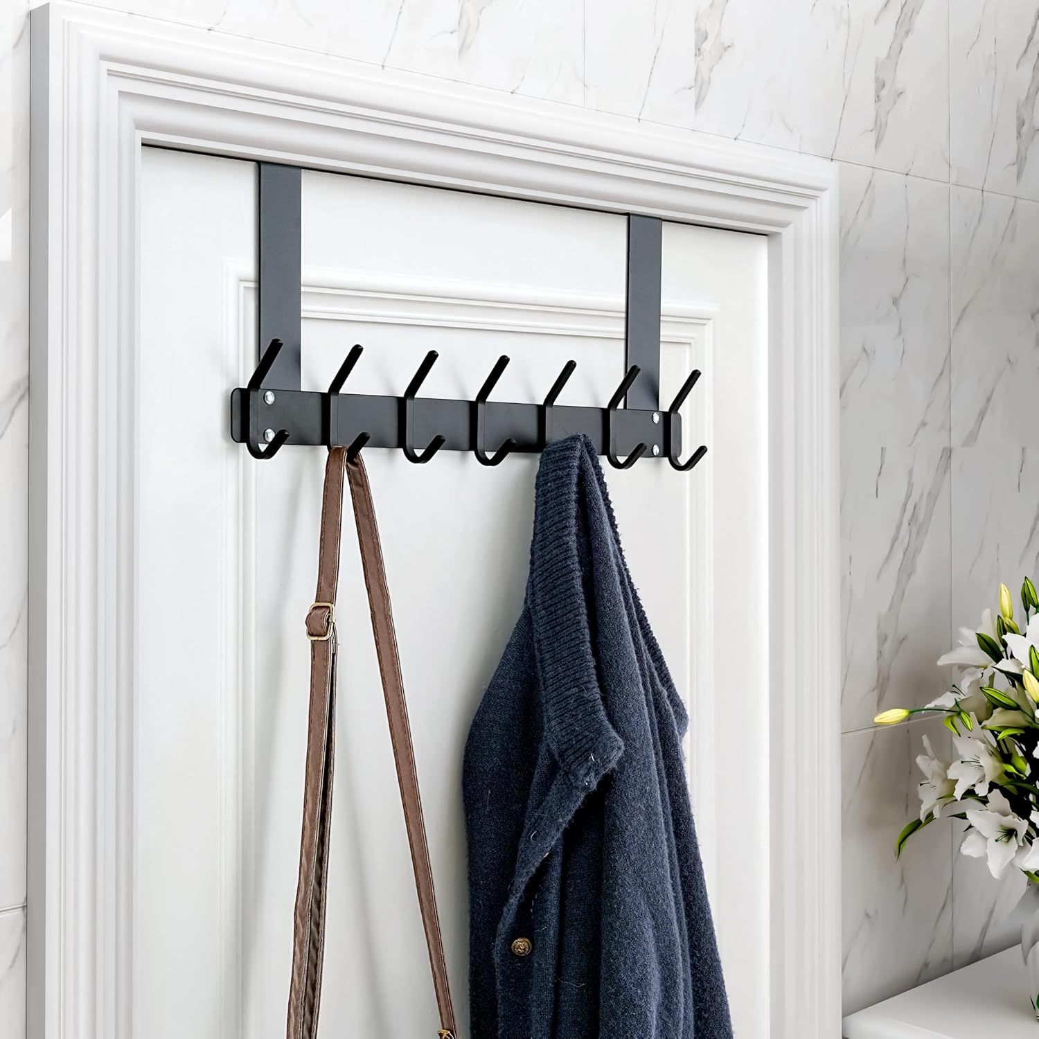 Thumbnail 4 de HONSKY Foldable Over Door Hook: 14-Hook Over-Door Hanger for UK Homes