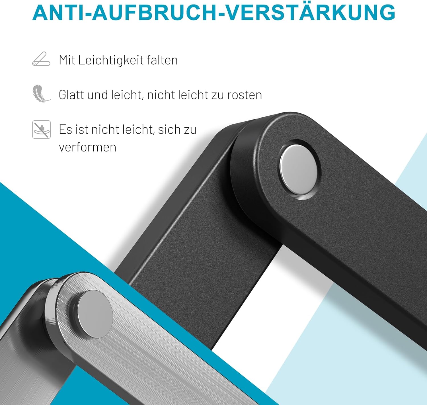 Detalle de TECHCYC Faltschloss 86 cm Fahrradschloss mit 3 Schlüsseln