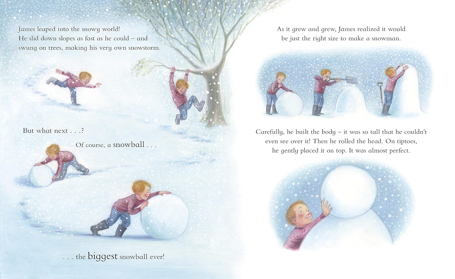 Detalle de The Snowman: The Book of the Classic Film: The Beautifully Worded Christmas Story – boek, 32 pagina’s