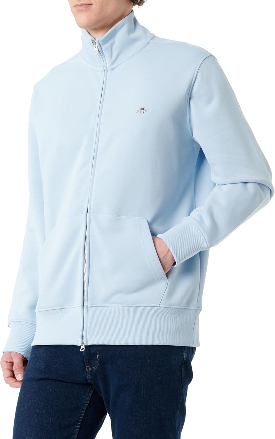 Thumbnail 3 de GANT Men’s Regular Shield Zip Sweatshirt (Grey) – everyday zip layer