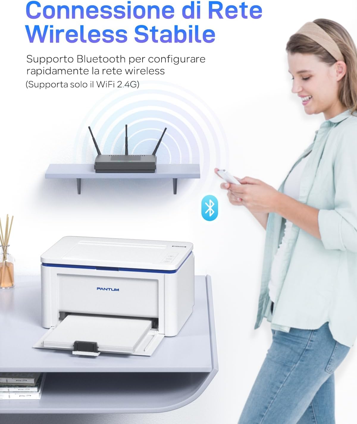 Thumbnail 2 de Pantum BP2309W: stampante laser wireless compatta per casa e piccolo ufficio