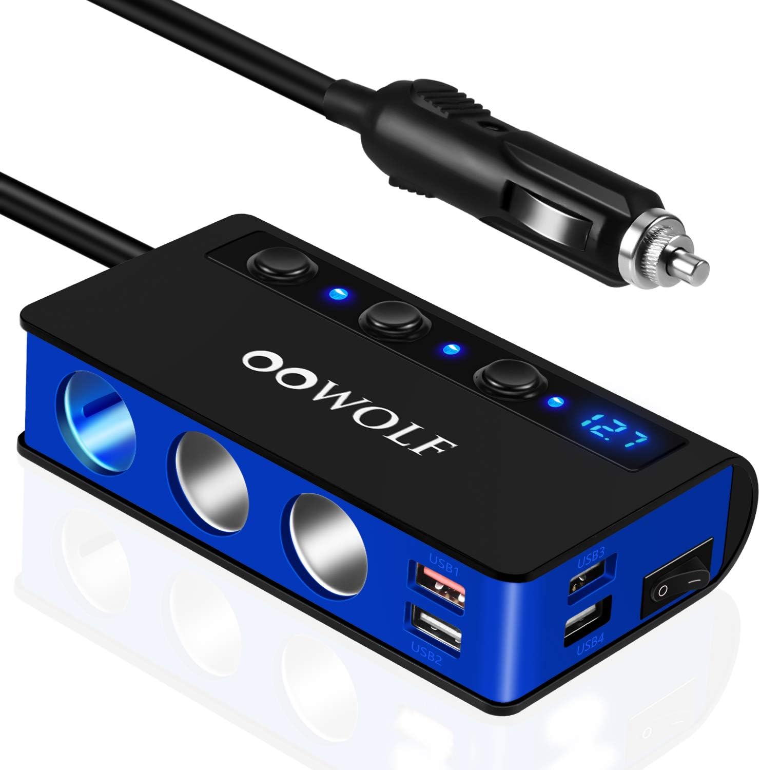 Detalle de OOWOLF Quick Charge 3.0 Car Power Splitter 180W