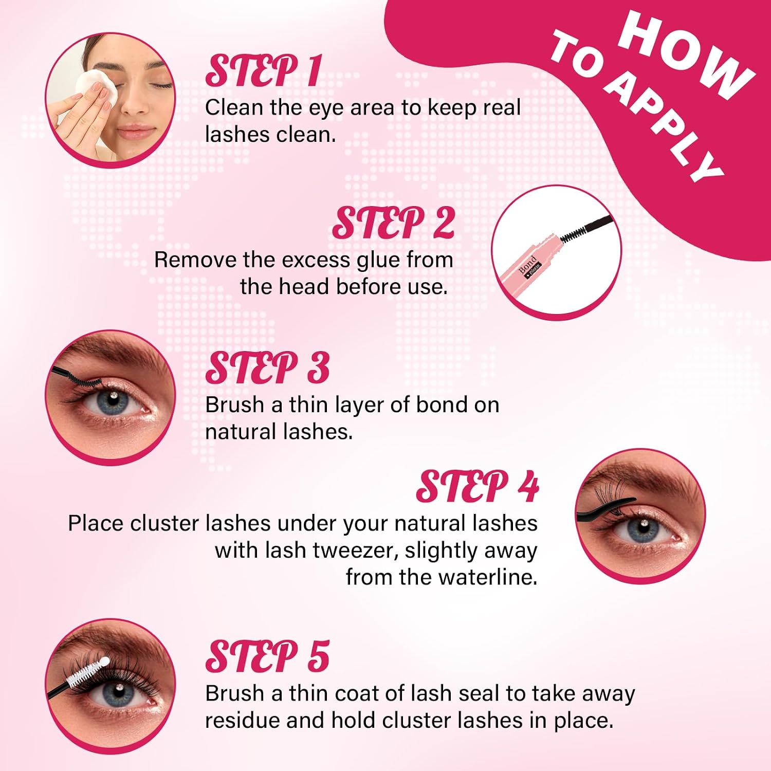 Thumbnail 4 de PRO DIY Wimpernverlängerung Kit 200 Stk 40D