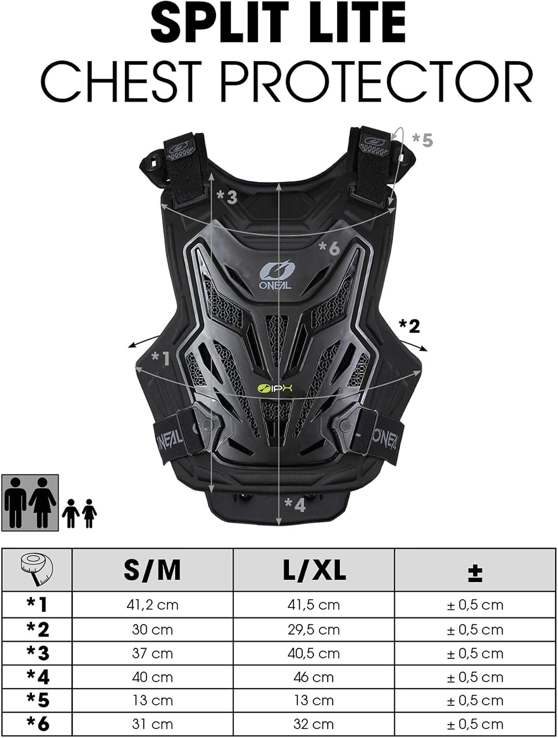 Detalle 2 de O'NEAL SPLIT LITE Chest Protector L/XL đĄ