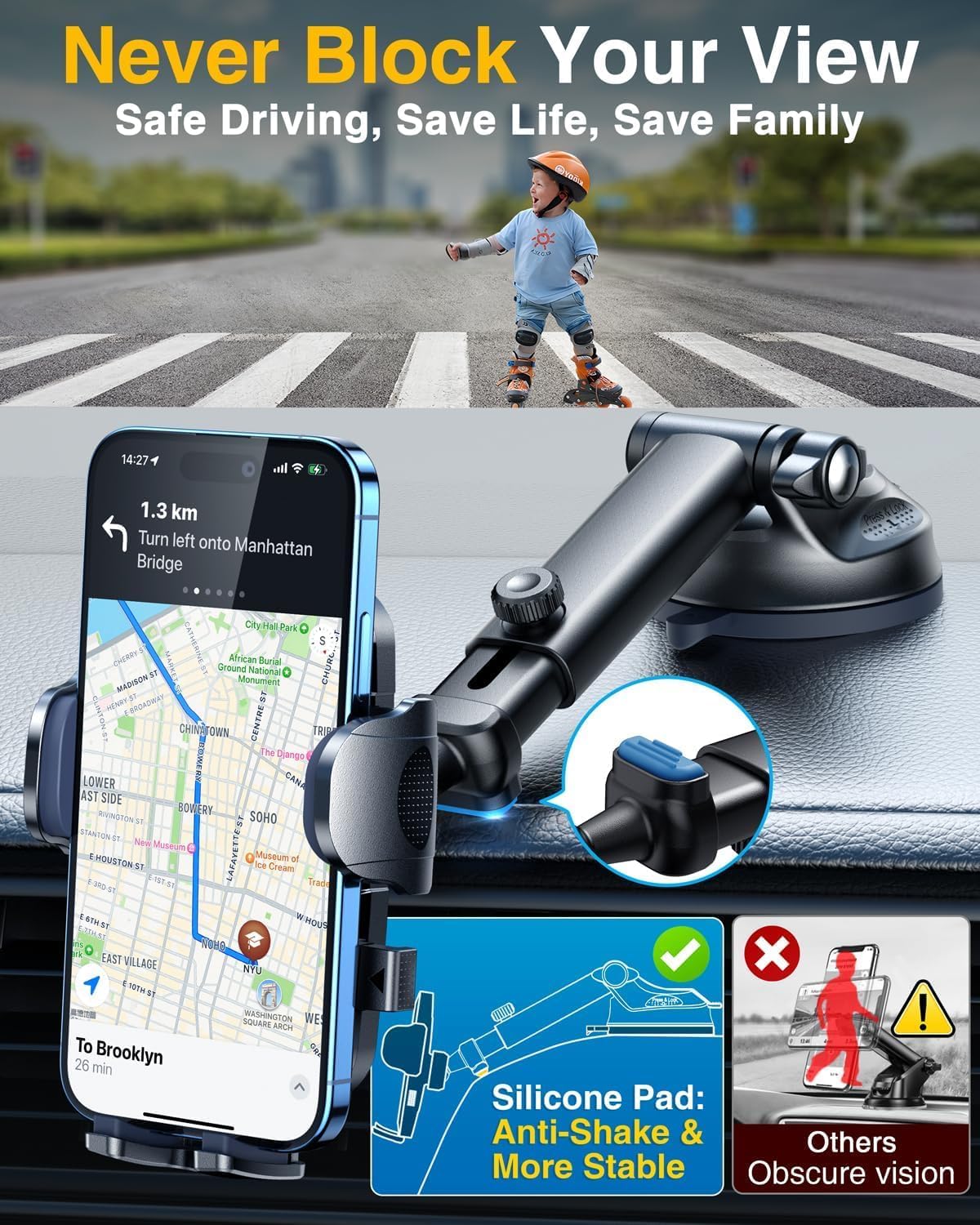 Thumbnail 4 de YRU 360° Rotatable Car Phone Holder