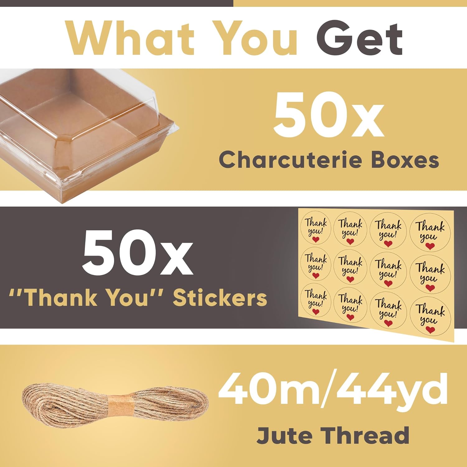 Detalle de Leafiew Small Charcuterie Boxes 5-inch 🍱