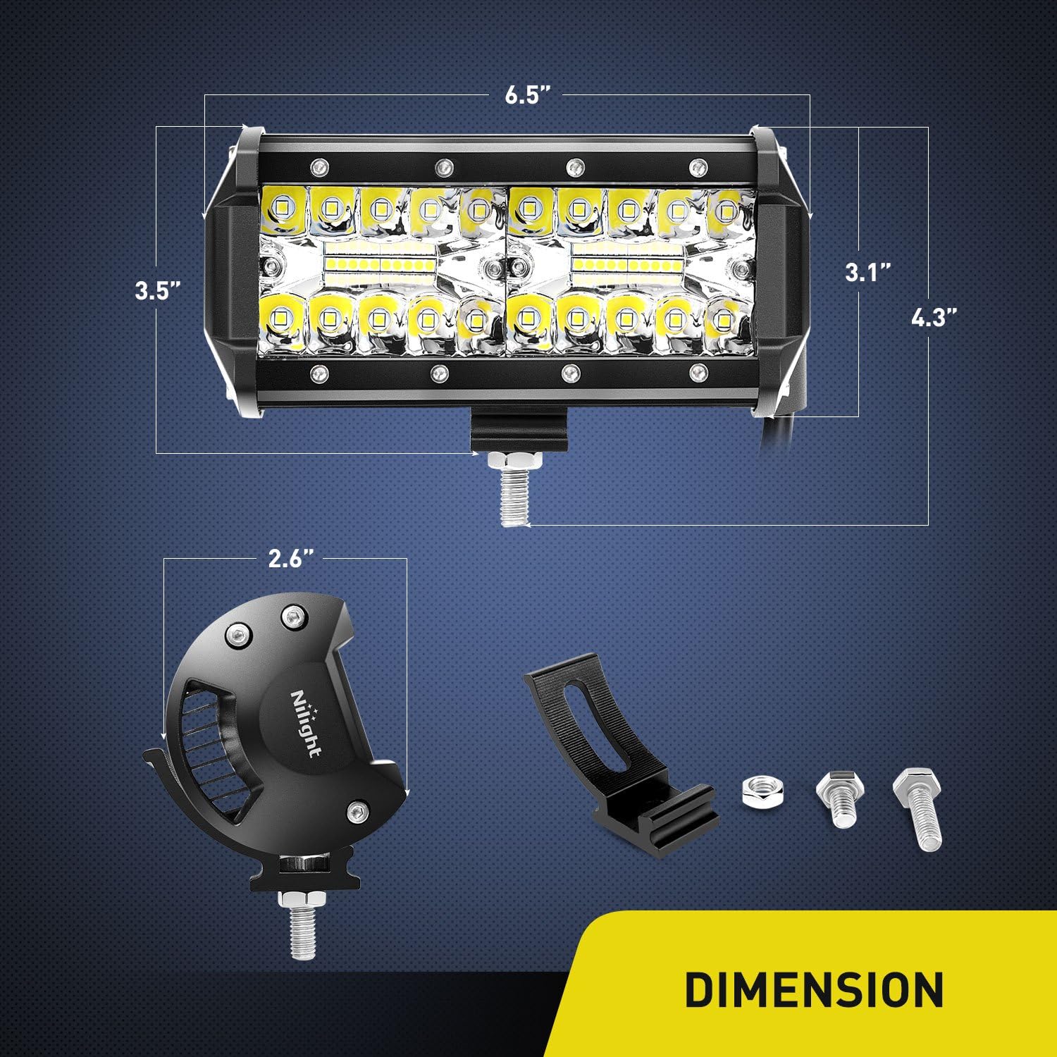 Thumbnail 1 de Nilight ZH303 6.5 Inch 120W LED Driving Light Combo