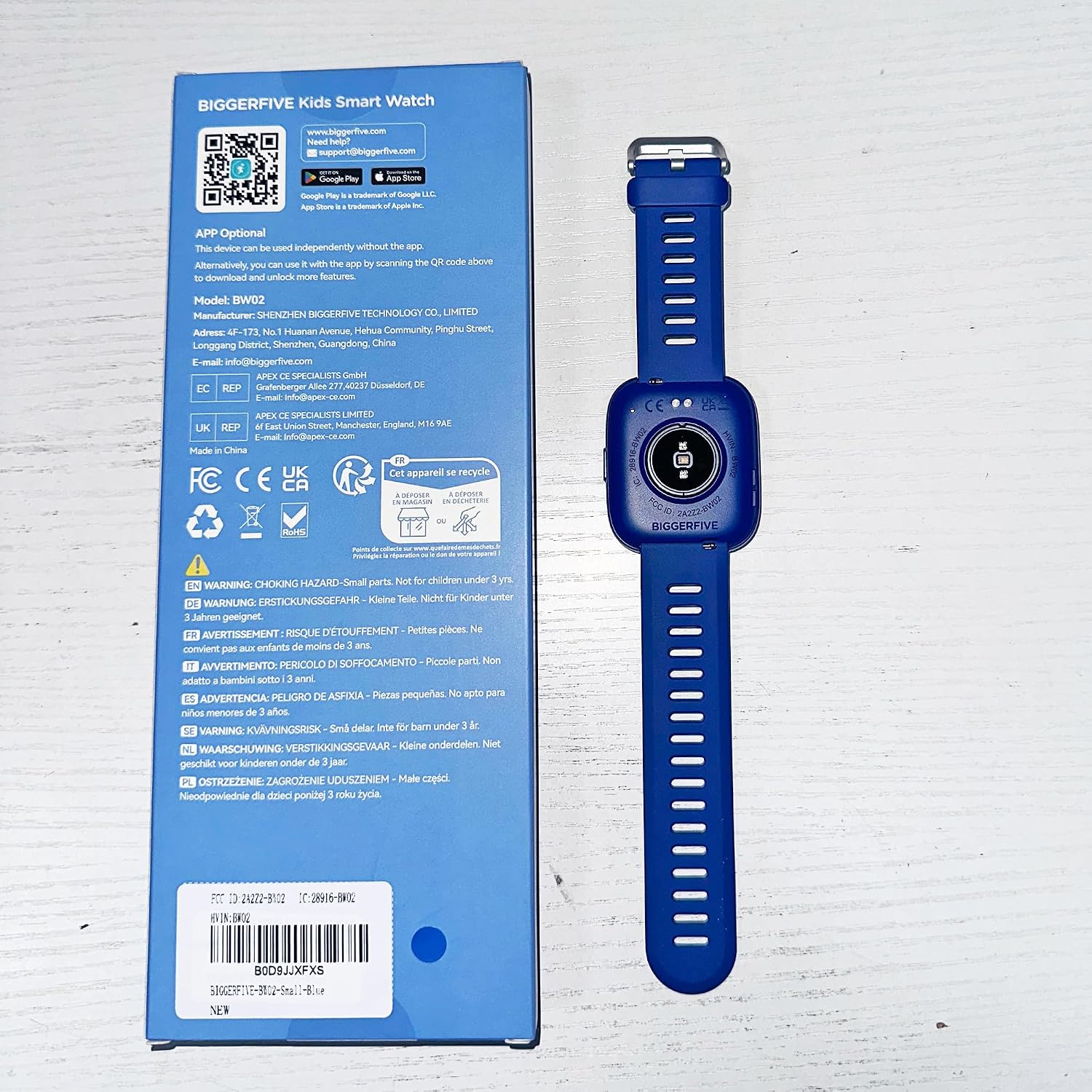 Detalle de BIGGERFIVE Kids Smart Watch 1.8" fitness tracker