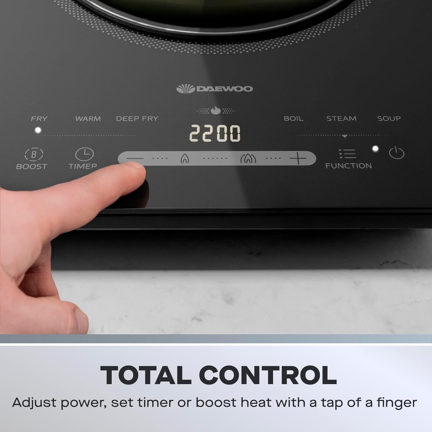 Thumbnail 3 de Daewoo 2200W Portable Single Induction Hob