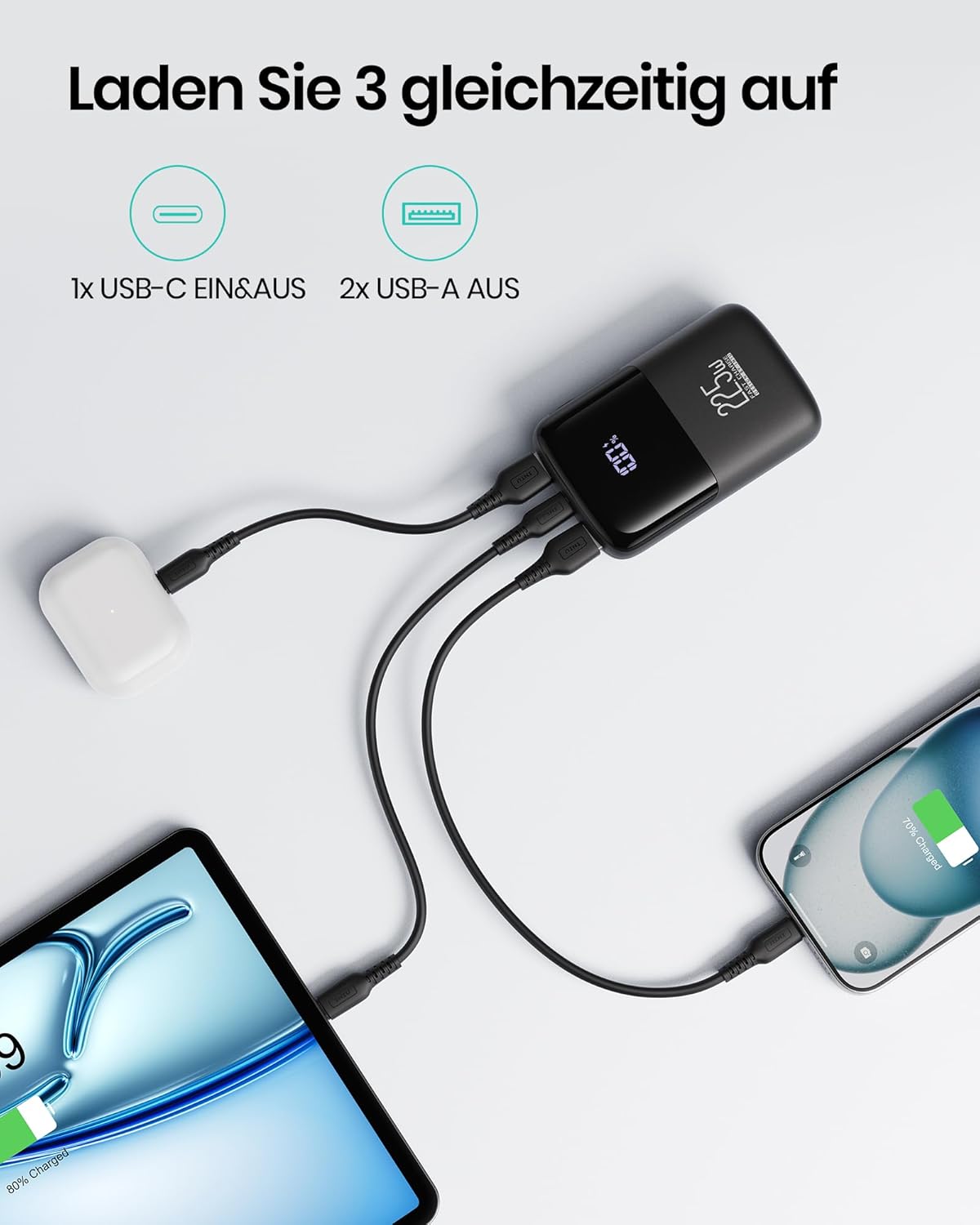 Detalle 2 de INIU Power Bank 10000 mAh Powerbank 22,5W