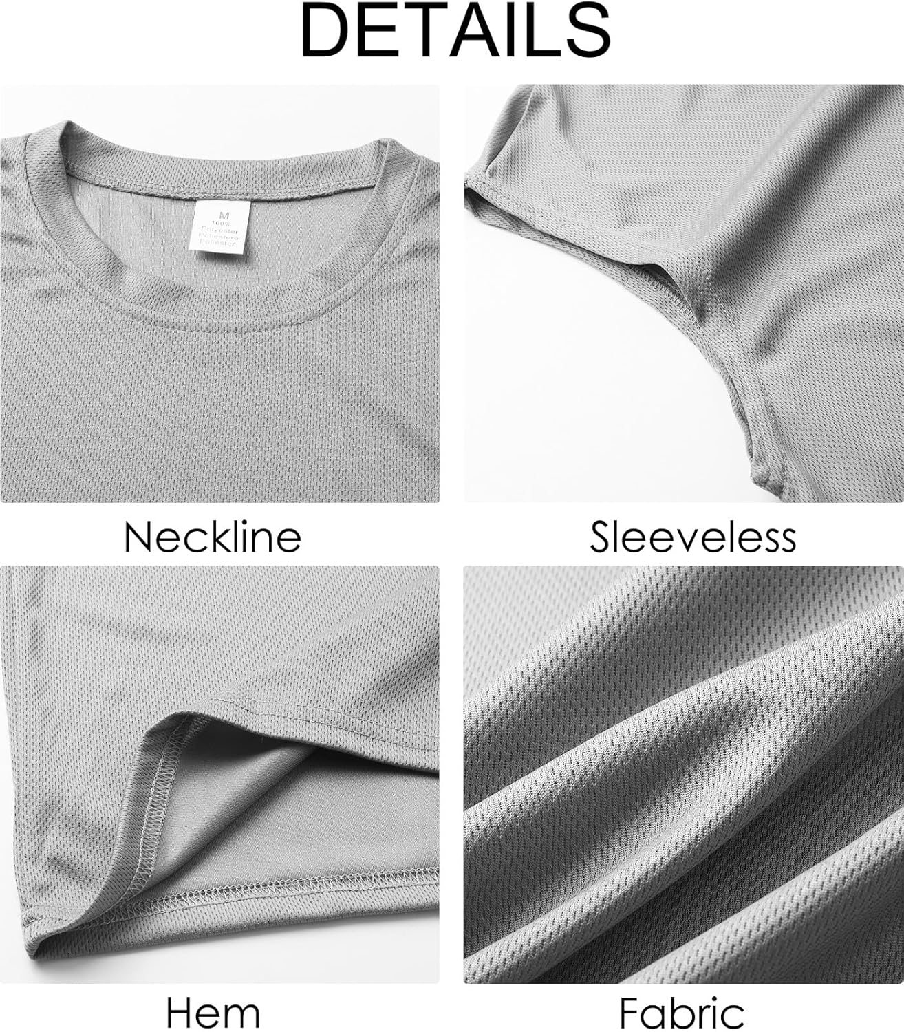 Thumbnail 3 de Suwangi 3 Pezzi Canotte da Uomo: set sportivo, traspirante e leggero per palestra e outdoor