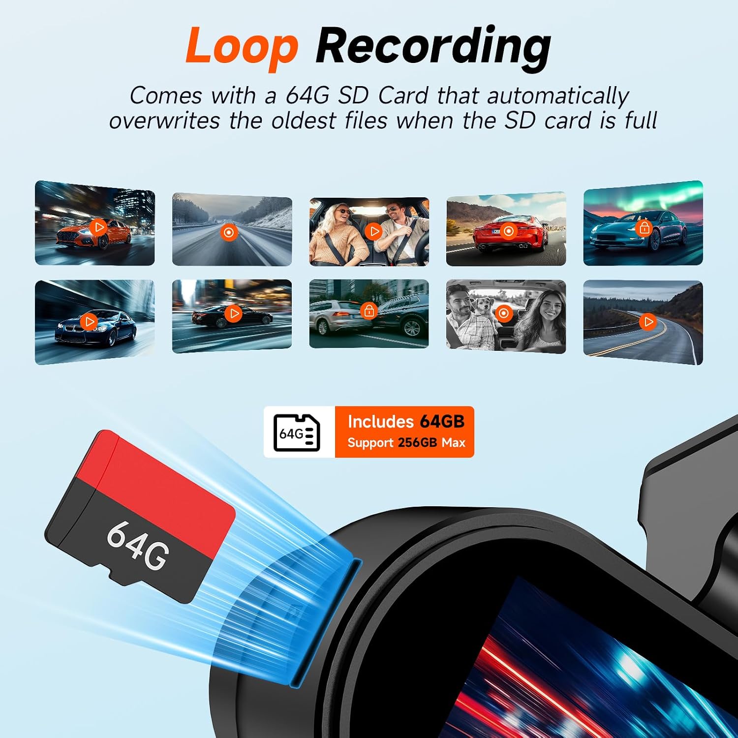 Thumbnail 3 de GT902 Dashcam 4K 3-Channel: Front, Inside, and Rear Capture in One Drive