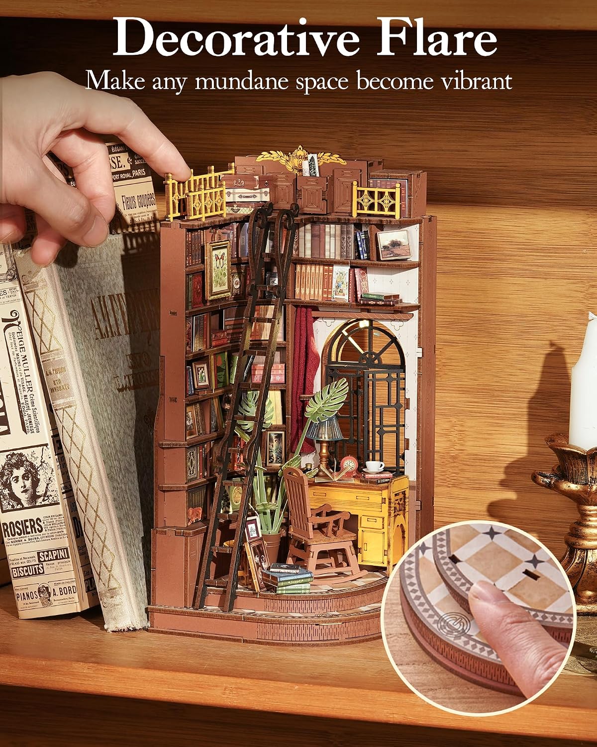 Thumbnail 2 de ROBOTIME Book Nook 196 pièces 🧩