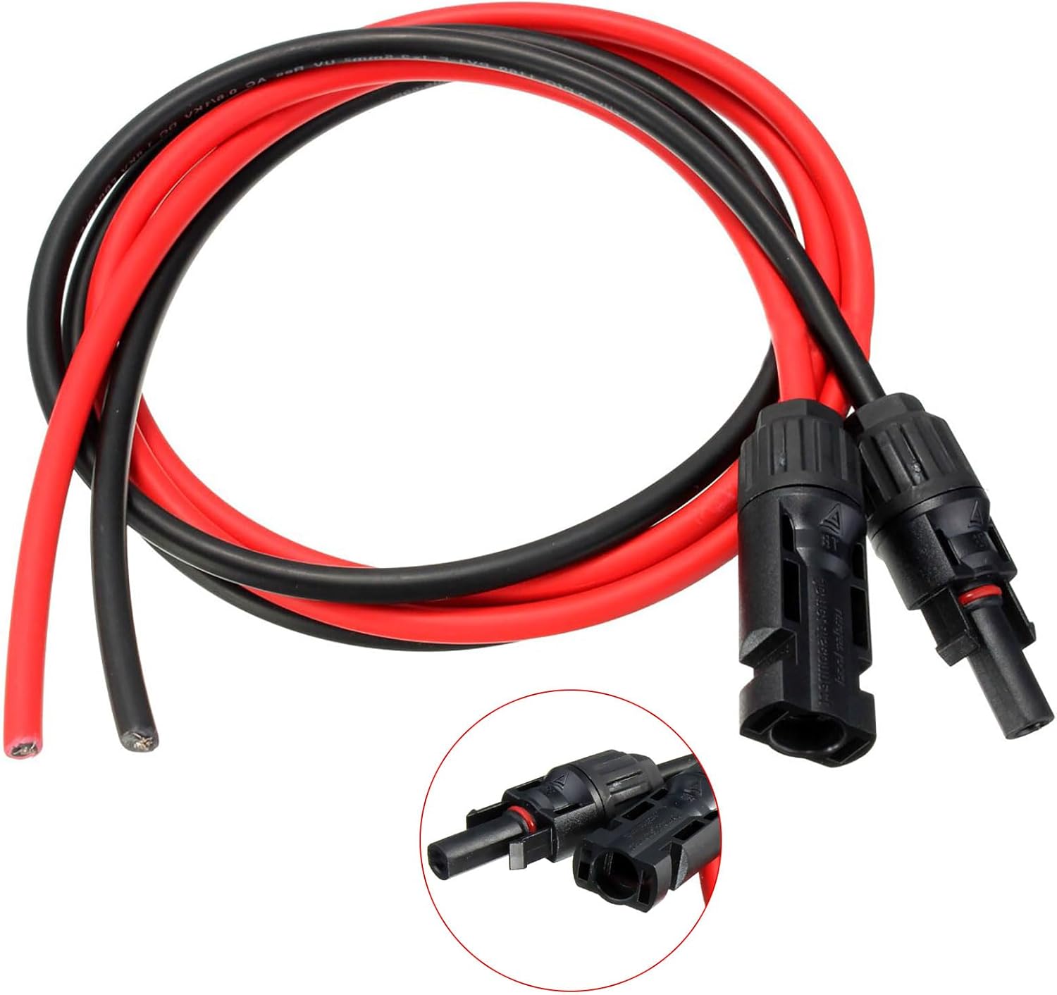 Detalle 2 de Cavo solare 4 mm²/prolunga 2 m con spina solare, resistente UV, per impianti fotovoltaici
