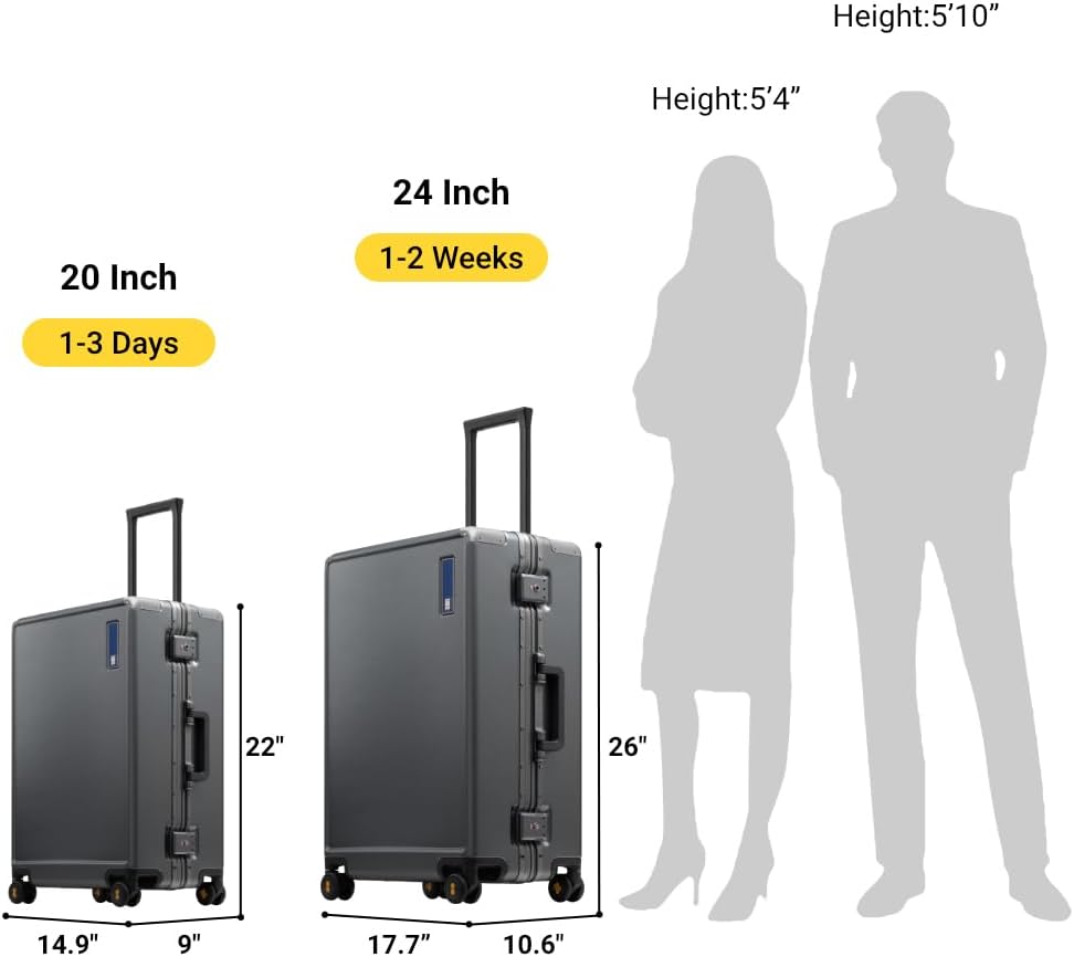 Thumbnail 6 de LEVEL8 24-inch Zipperless Carry-On Suitcase with Aluminium Frame