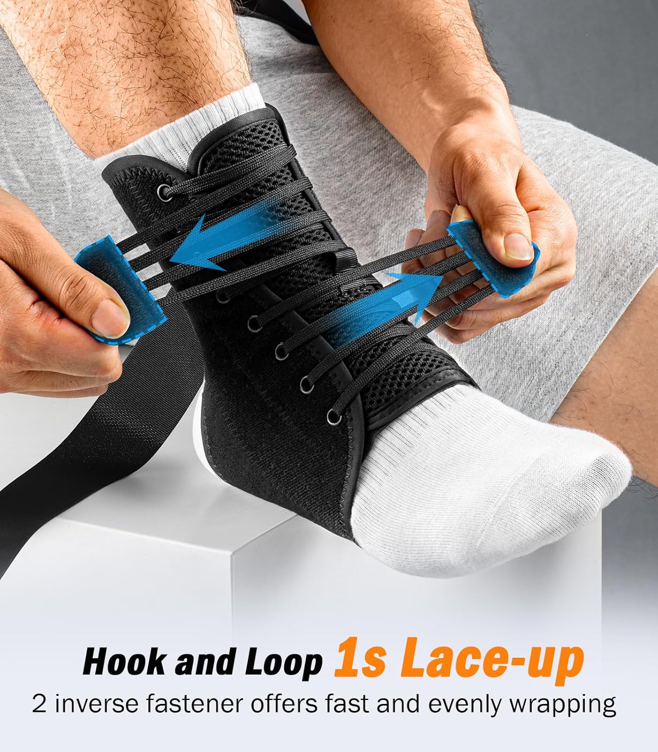 Detalle de WHCOOL Slim-Fit Ankle Brace 12"-13"