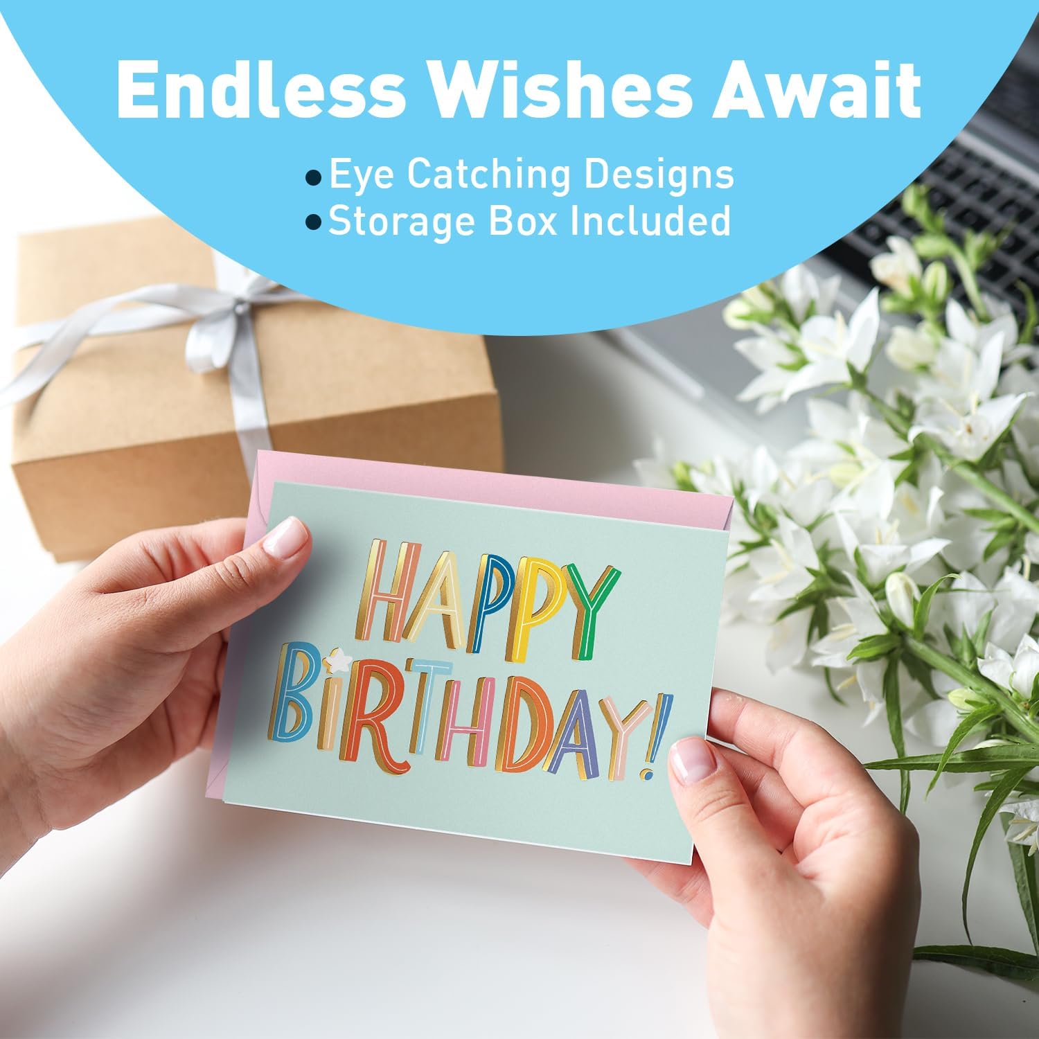 Thumbnail 3 de S&O Happy Birthday Card Set 50‑pack 4x5.5