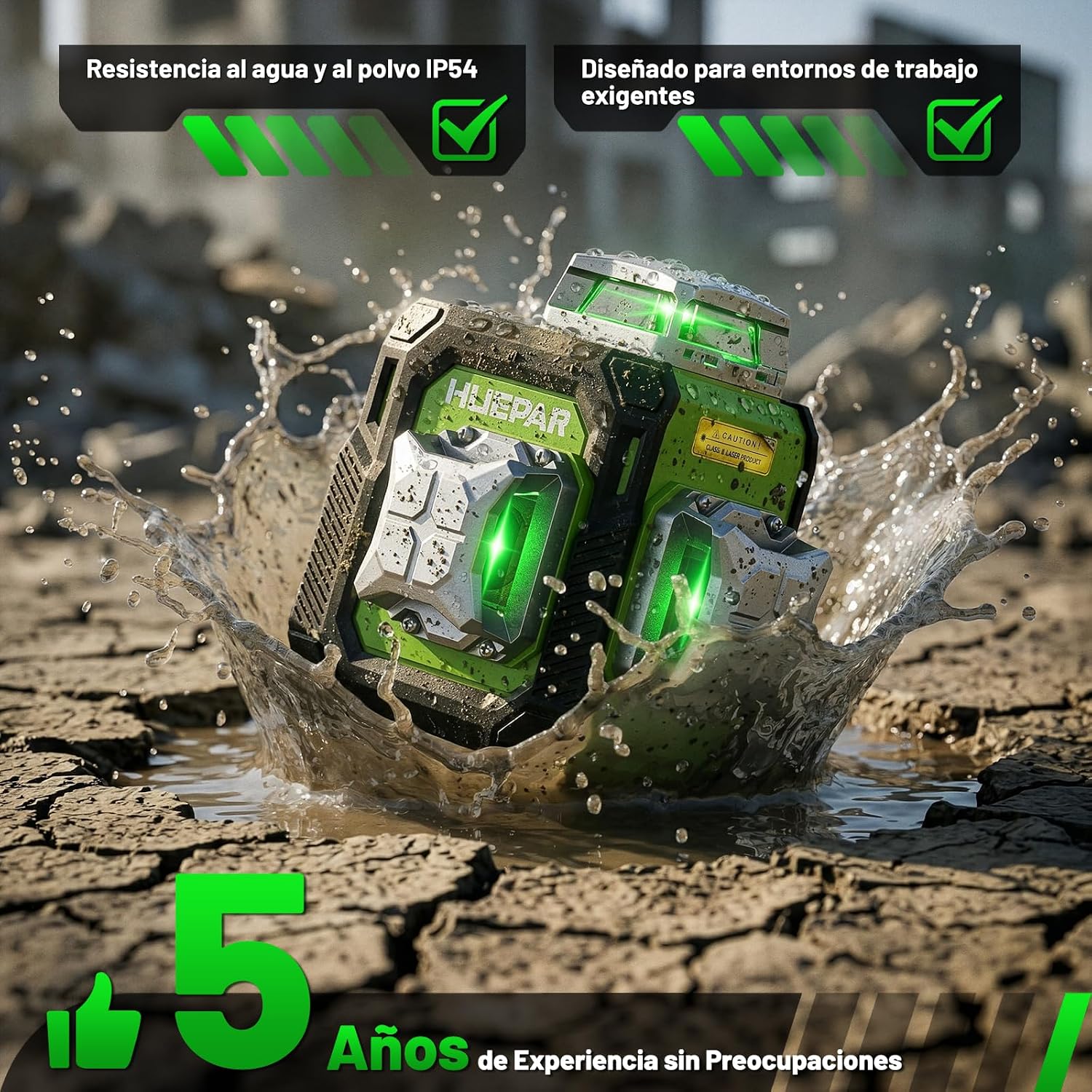 Thumbnail 5 de Huepar Livella Laser Verde 3D 3x360° Autolivellante ST03CGT | Compatta, 40 m, con Treppiede 152 cm