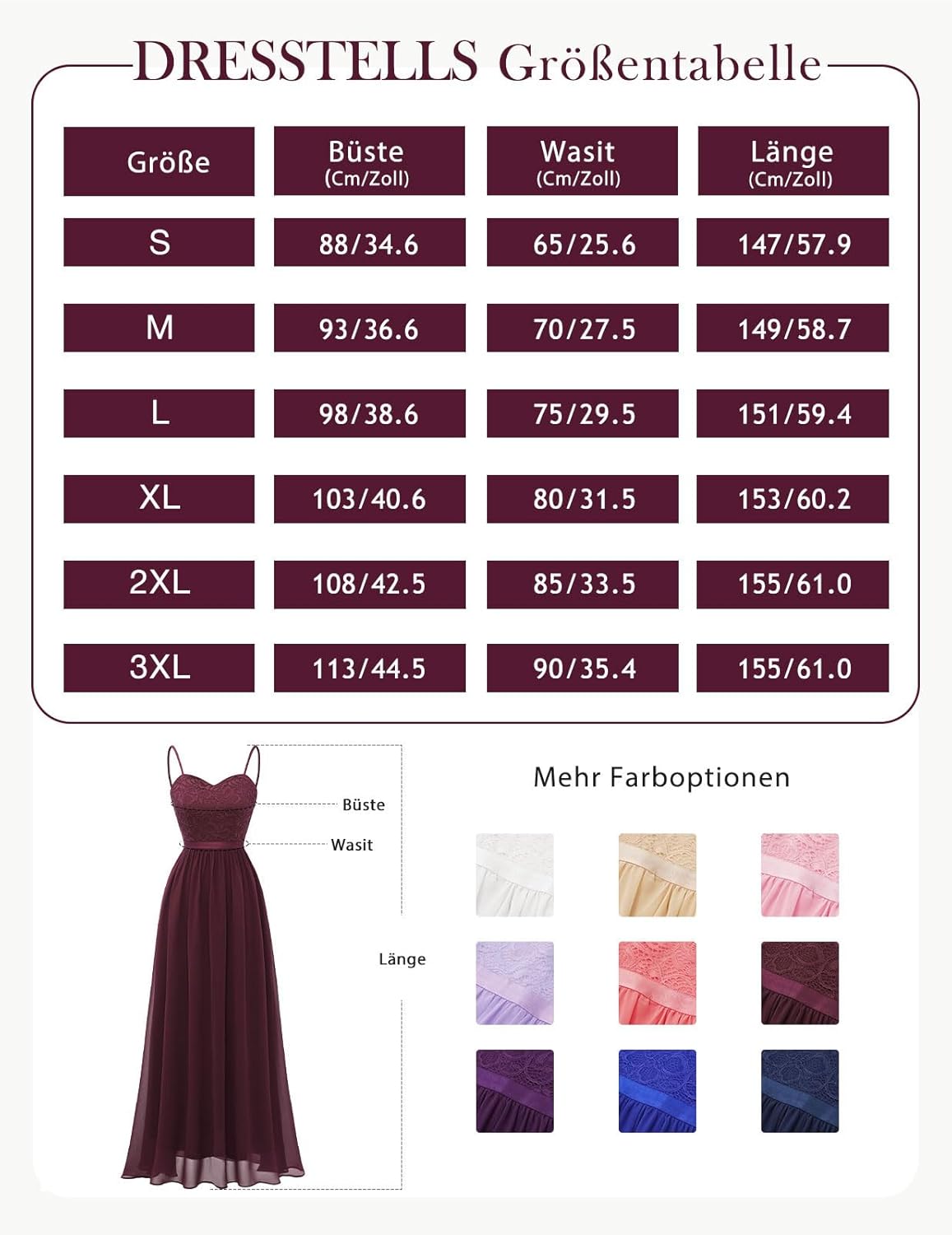 Thumbnail 5 de DRESSTELLS Abendkleid Elegant Lang