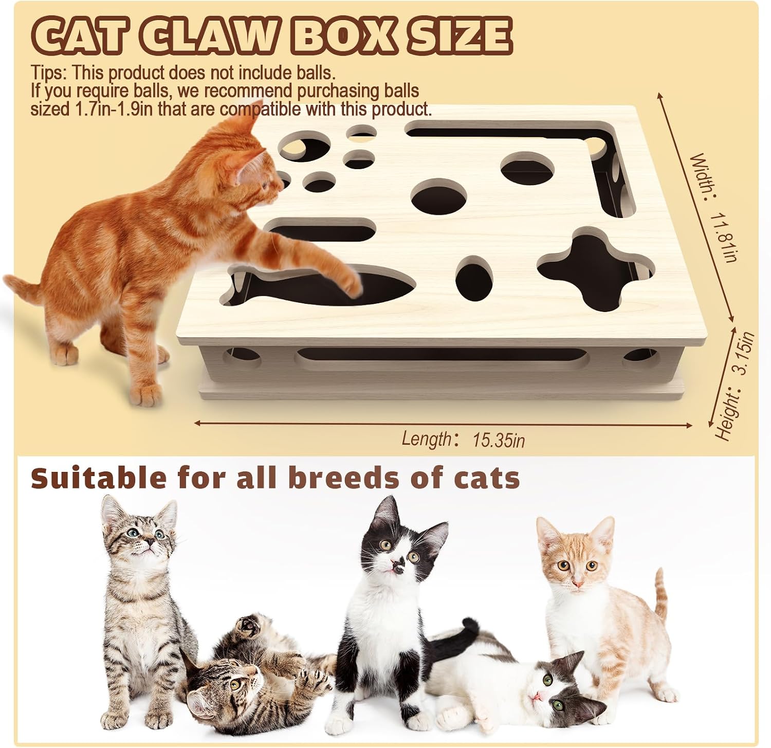Detalle 2 de Cat Scratch Puzzle Box, Solid Wood