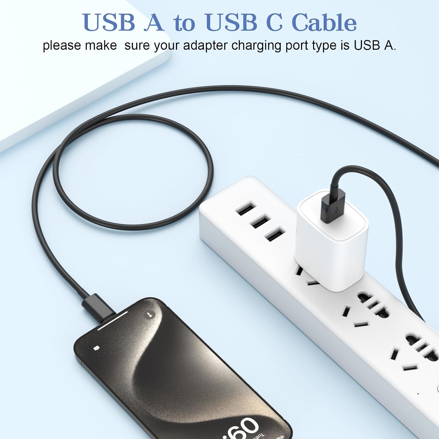Detalle 2 de Carplay USB-A to USB-C Cable 3FT for iPhone