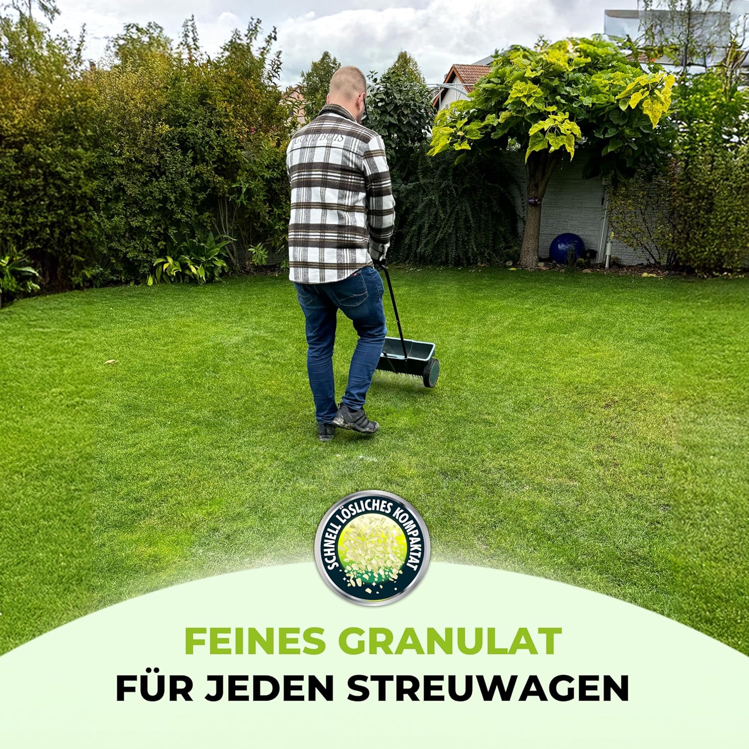 Thumbnail 5 de TerraUno Rasendünger Frühjahr „Mooslos Glücklich“ mit Eisendünger, 10 kg für 300 m²
