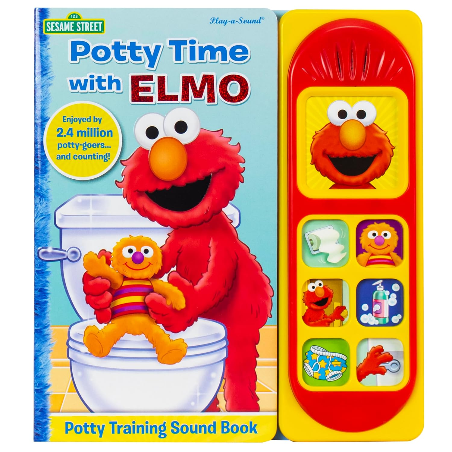 Detalle de PI Kids Sesame Street Potty Time with Elmo Sound Book, 7 Play-a-Sound Buttons