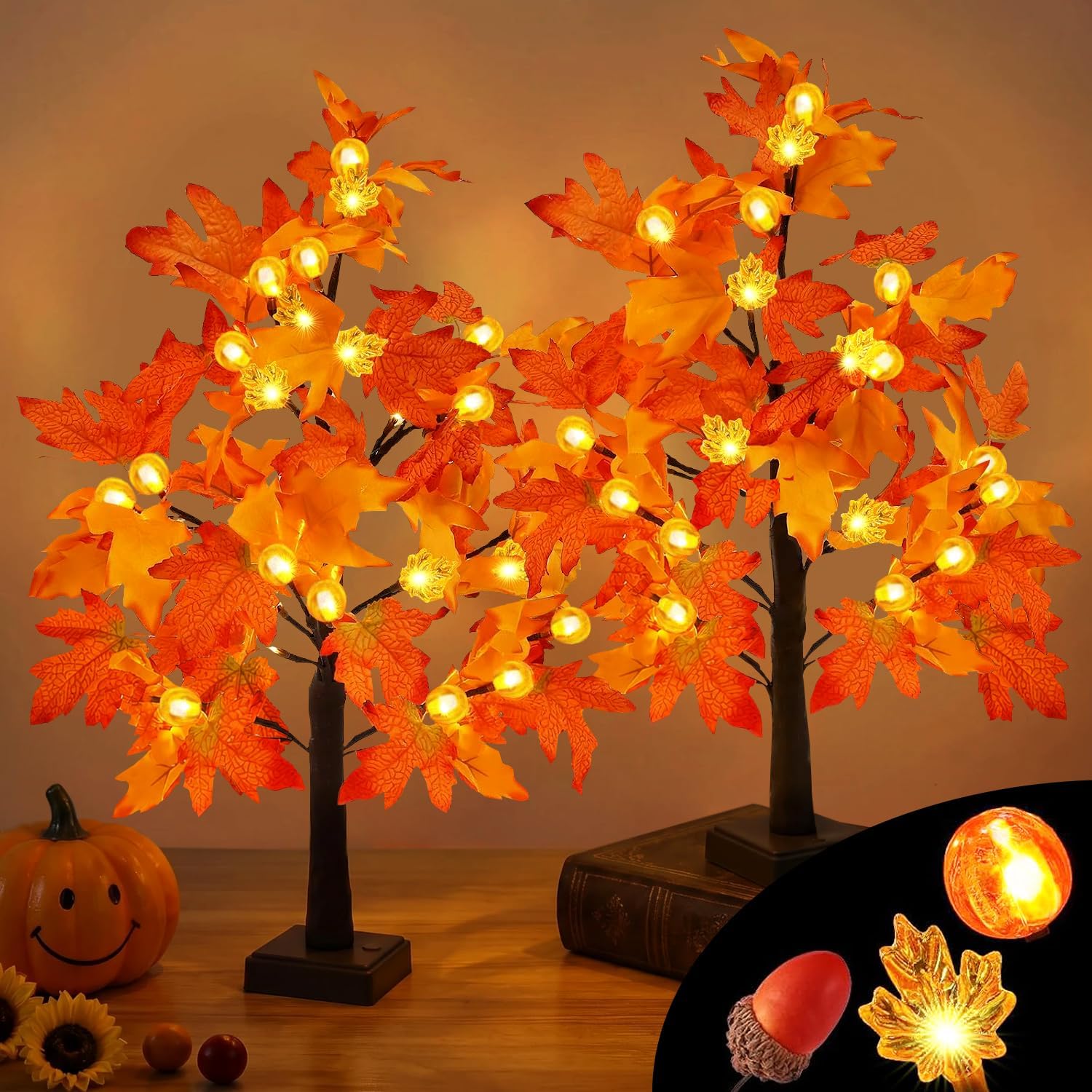 Detalle de Lighted Fall Tree, 18-Inch