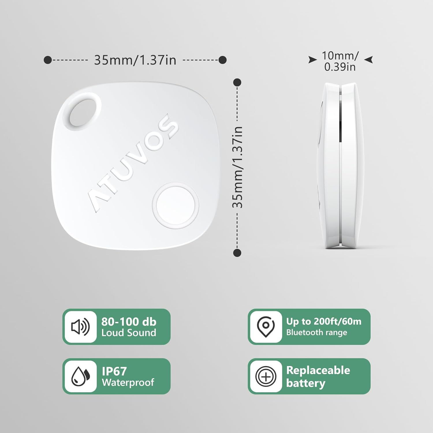 Thumbnail 6 de ATUVOS Air Tag Tracker 2-Pack